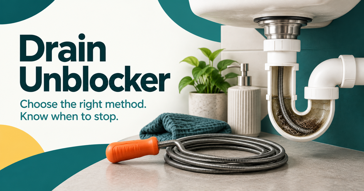 Drain Unblocker guidance: choose the right method and know when to stop